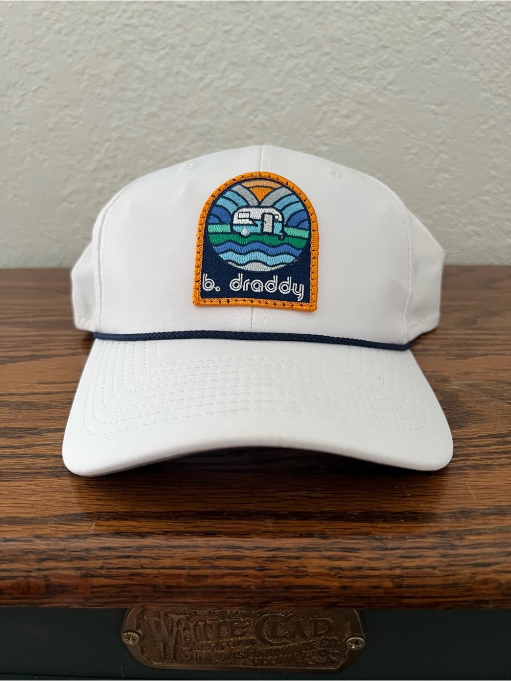 B. Draddy Golf White Rope Patch Snapback Hat